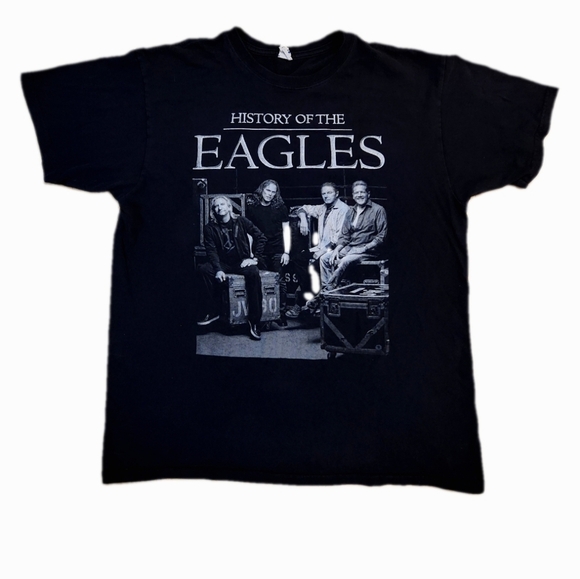 History of The Eagles 2013 Band Tour Shirt Men Size Large Black Short Sleeve - Picture 1 of 3